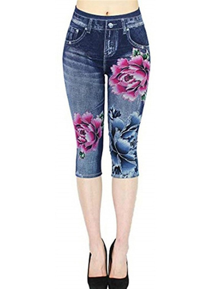 Flower Printed Capris Women Sexy Short