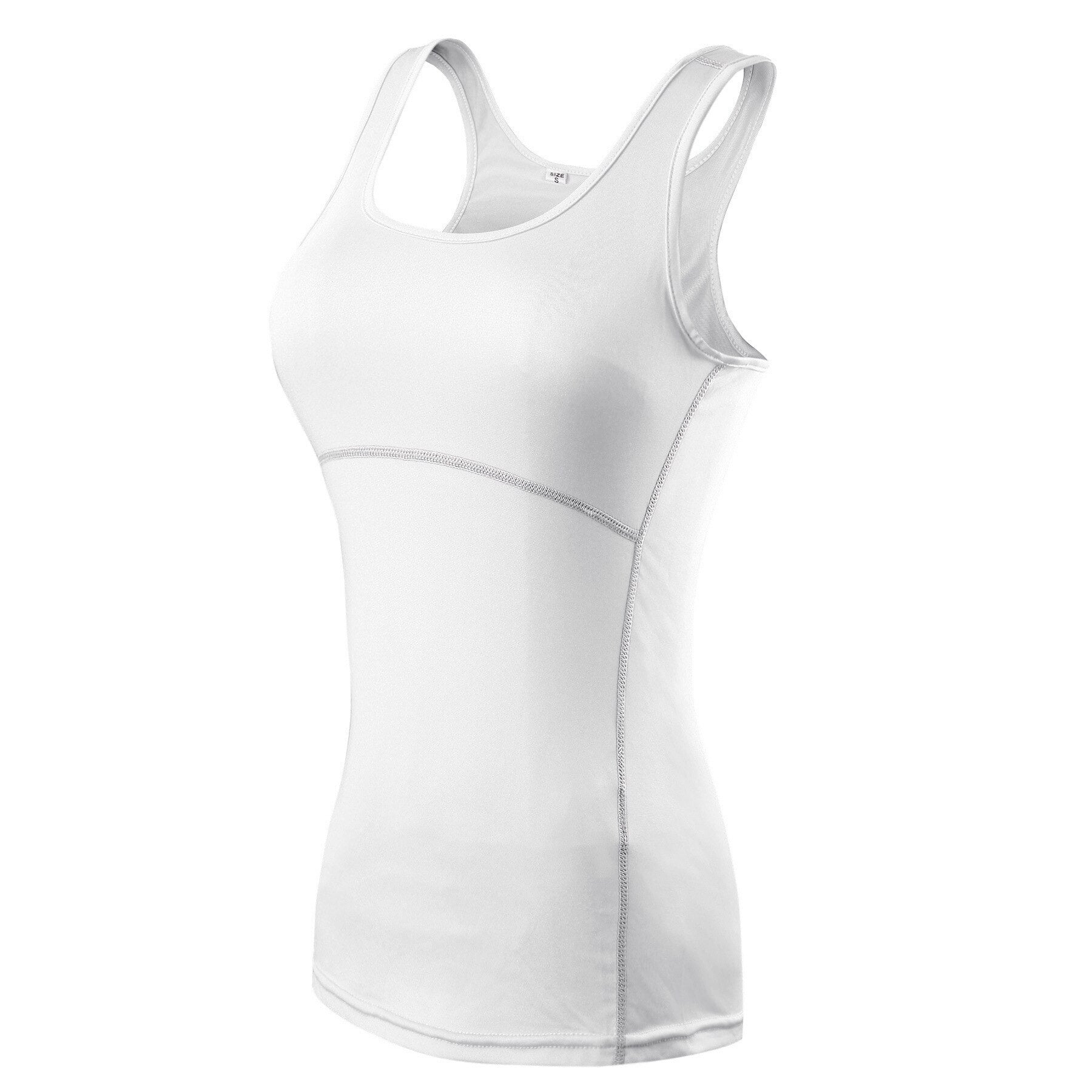 Women White Tank Sexy Gym Vest White