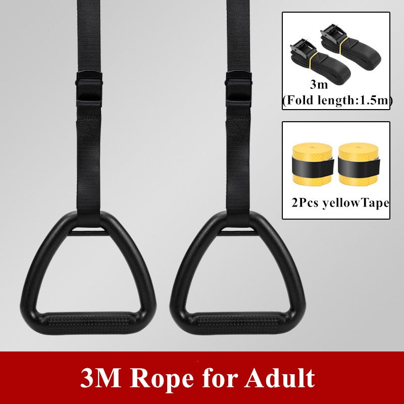 Gymnastic Pull up Handle Rings 3M Adult