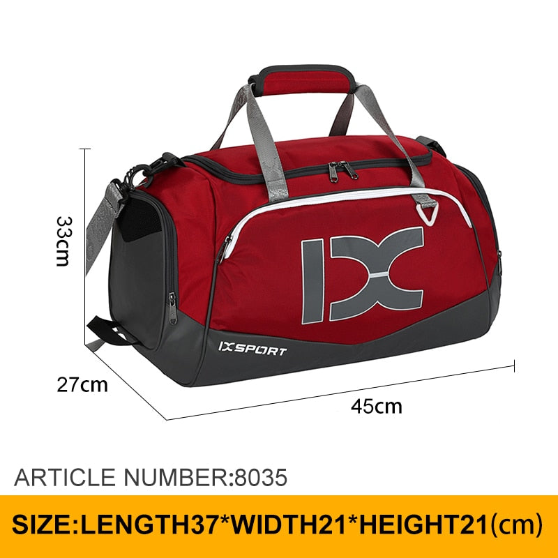 Men Gym Fitness Travel Bag oversized red