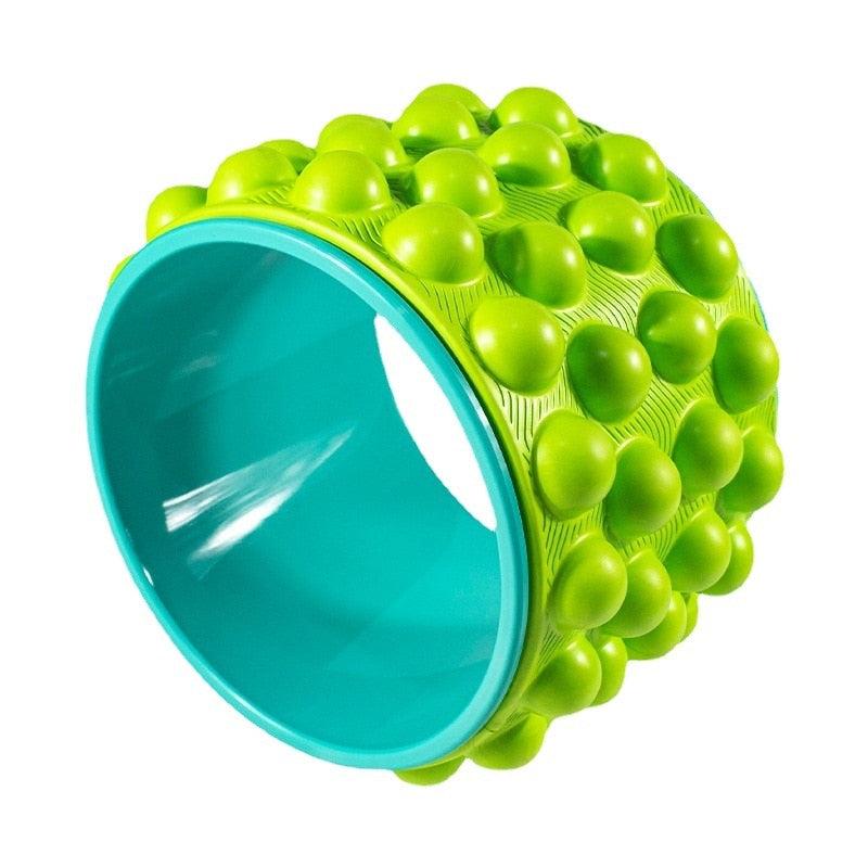 New Premium Foam Yoga Roller Green Blue