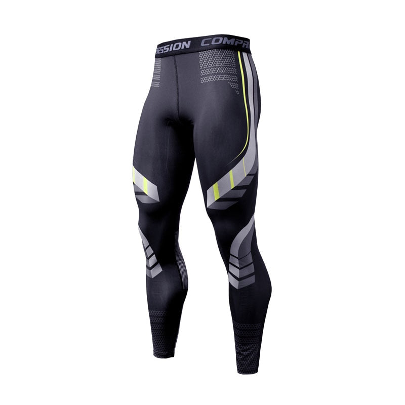 Men Quick Dry Fitness Sport Leggings Black