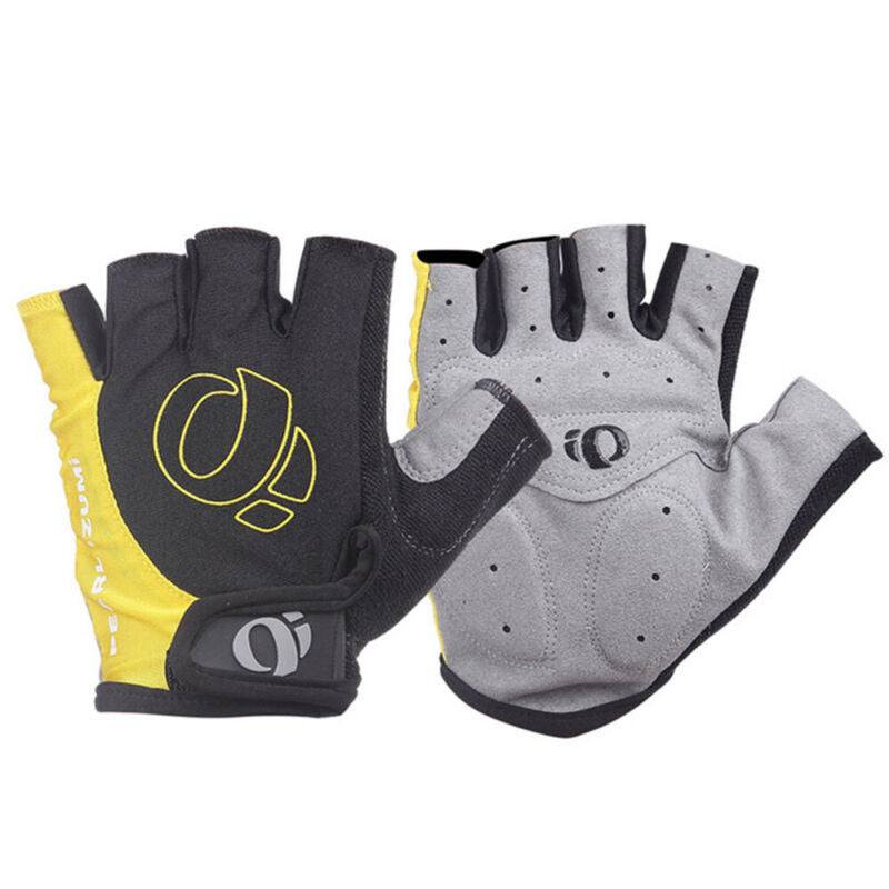 Half Finger Cycling Gloves Yellow