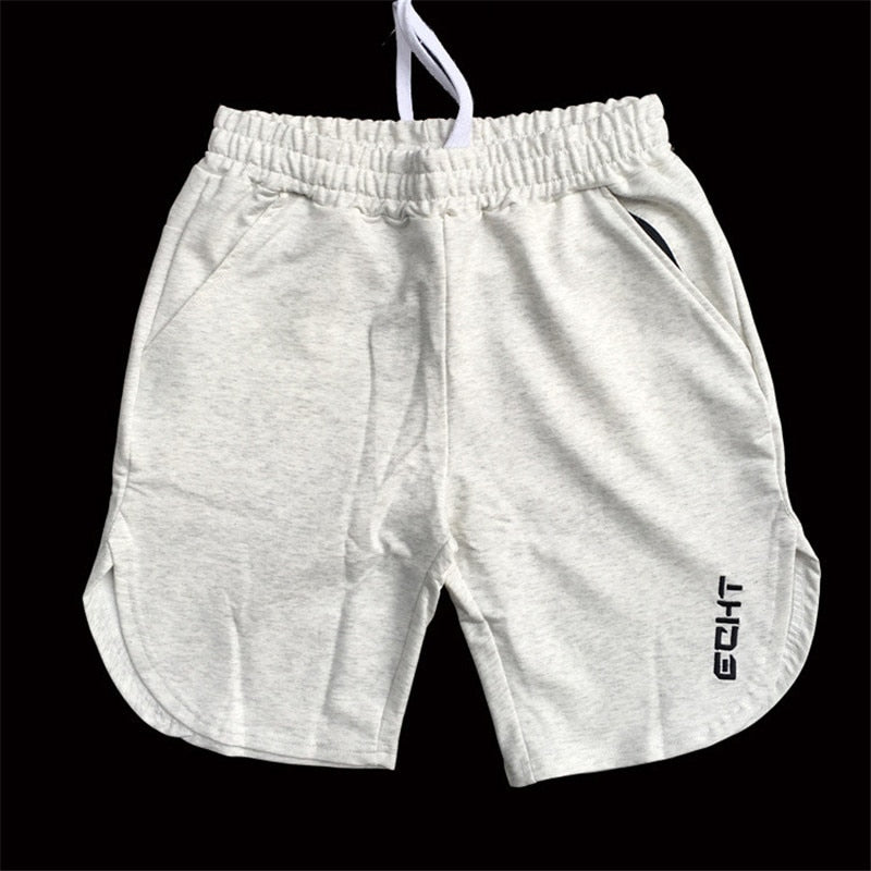 Jogging Bermuda Fitness Shorts White gray