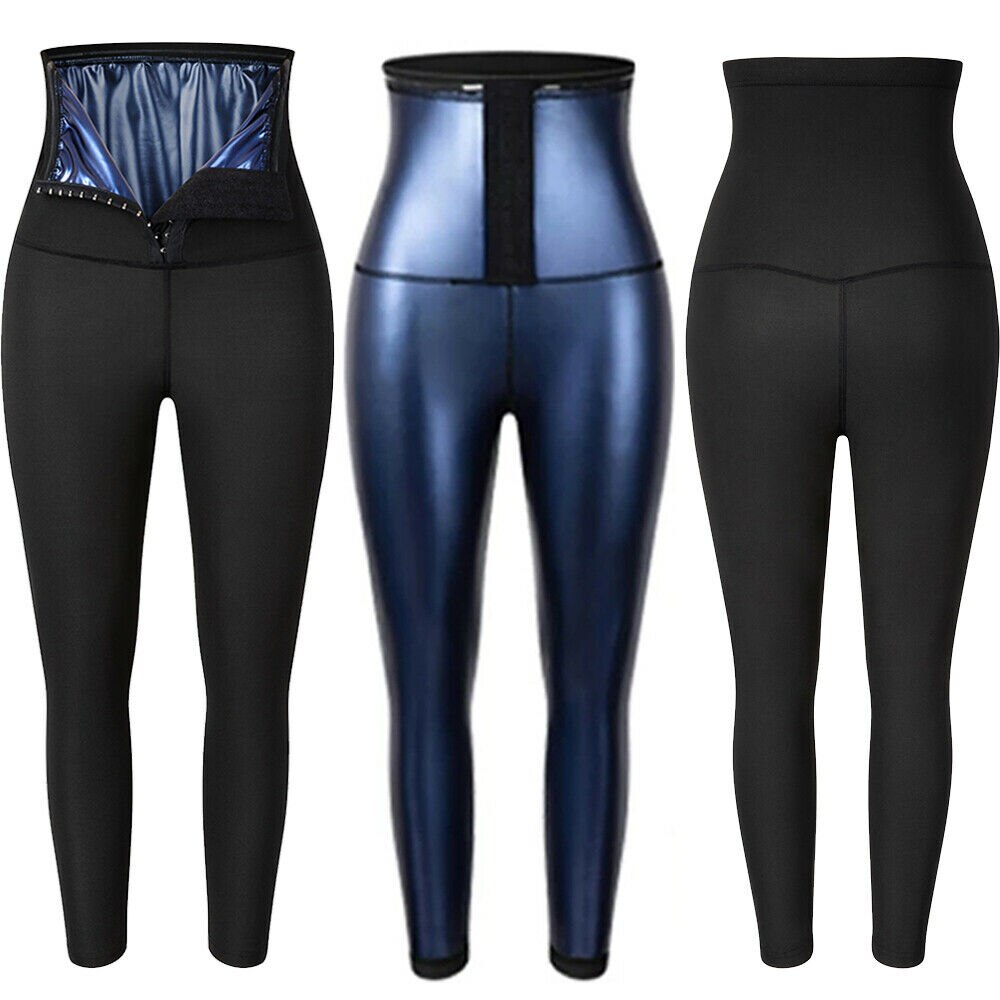 High Waist Sauna Leggings Blue