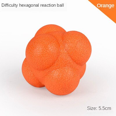 Fitness Silicon Rubber Hexagonal Reaction Ball 5.5cm Orange