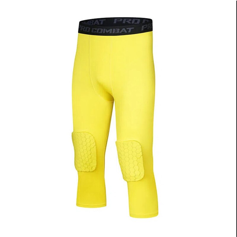 GYM Capri Running Tight Pants Yellow