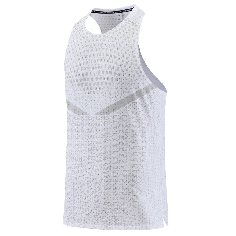 Men Quick-Drying Gym Vest white