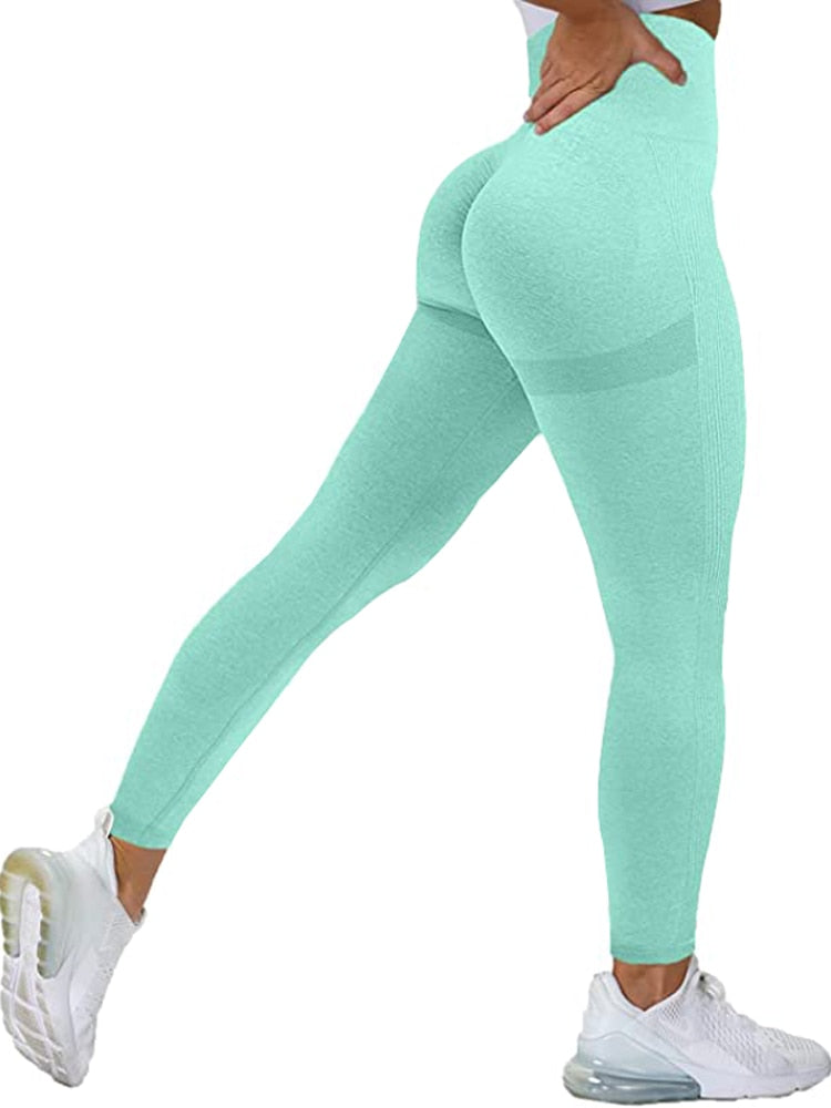 Women Seamless Workout Leggings Green