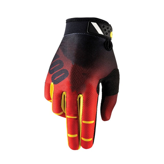 Mountain Bicycle Gloves Black red--100