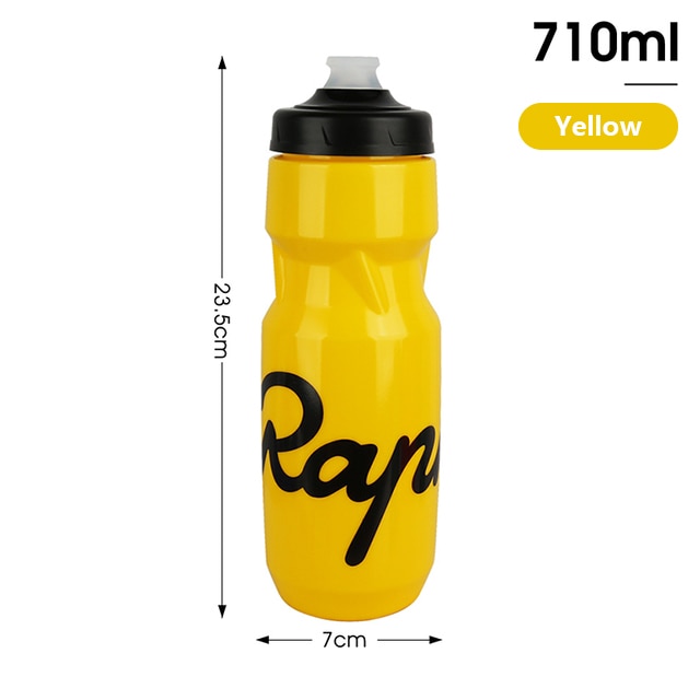 Fitness Running Lock Cup Water Bottle Yellow 710ml
