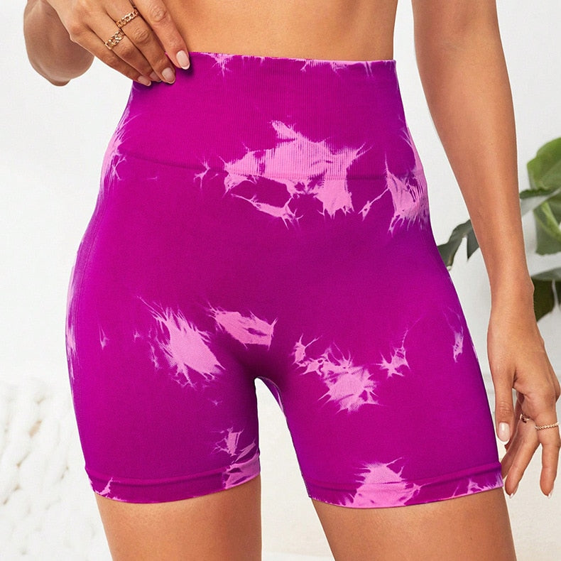 Women Marble Gym Shorts