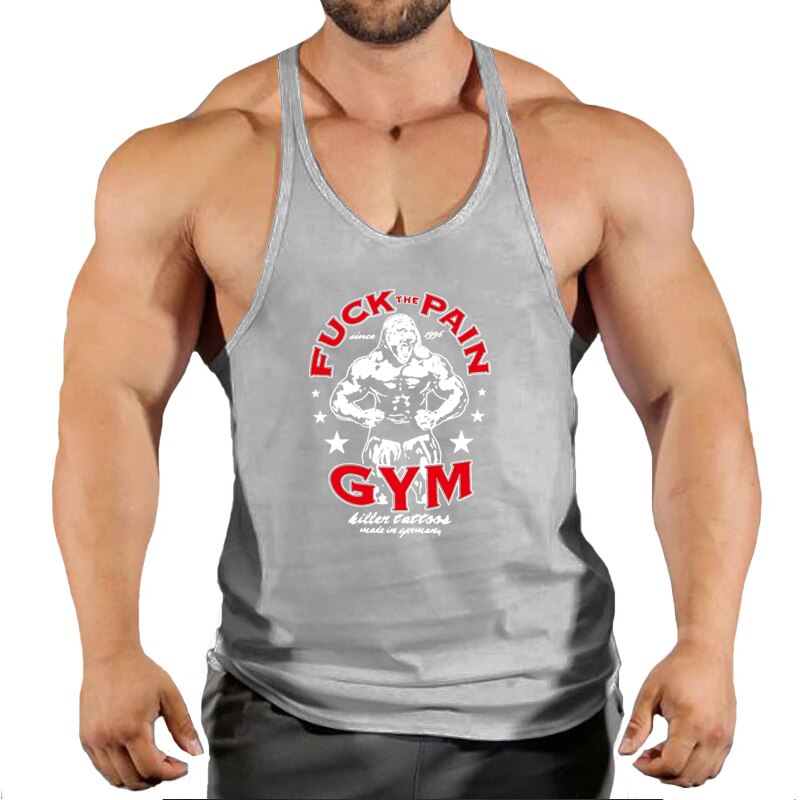 Men Sleeveless Cotton Gym Tank Tops GYM 8