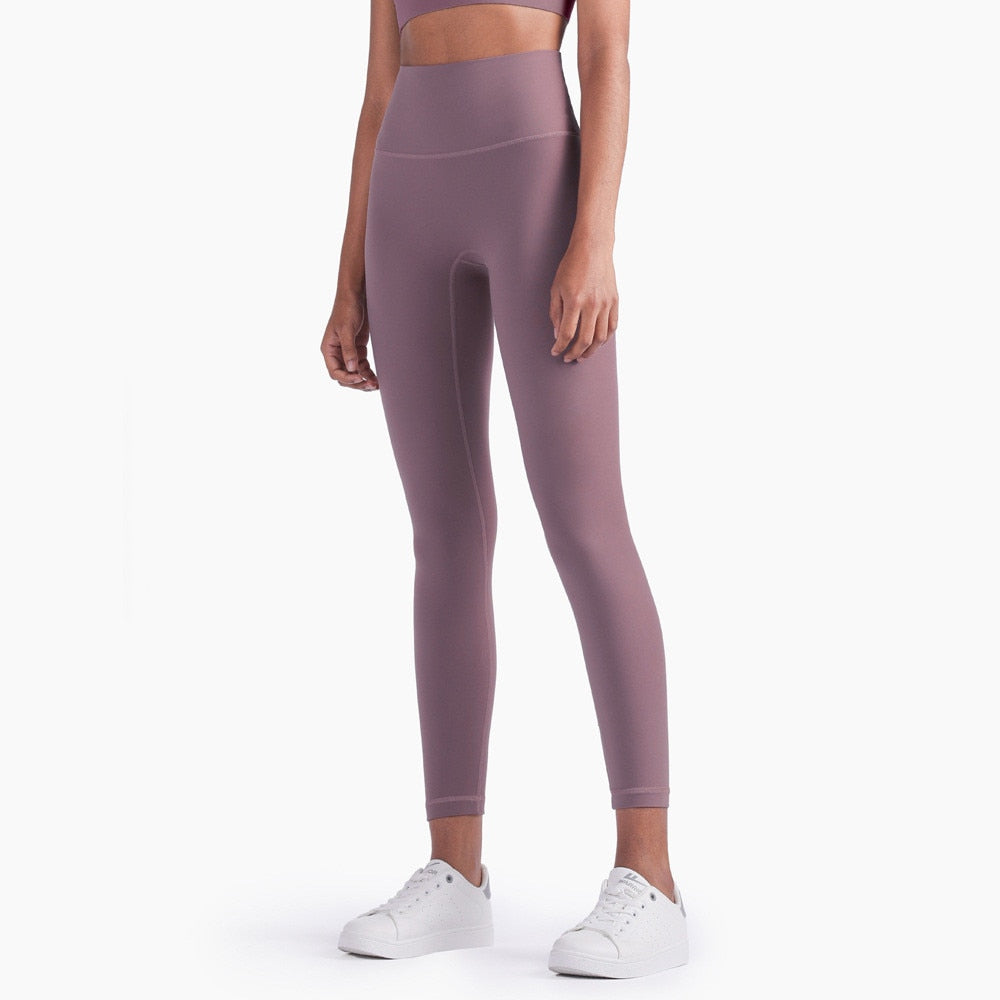 Women Hidden Pockets Gym Leggings Mulberry Violet