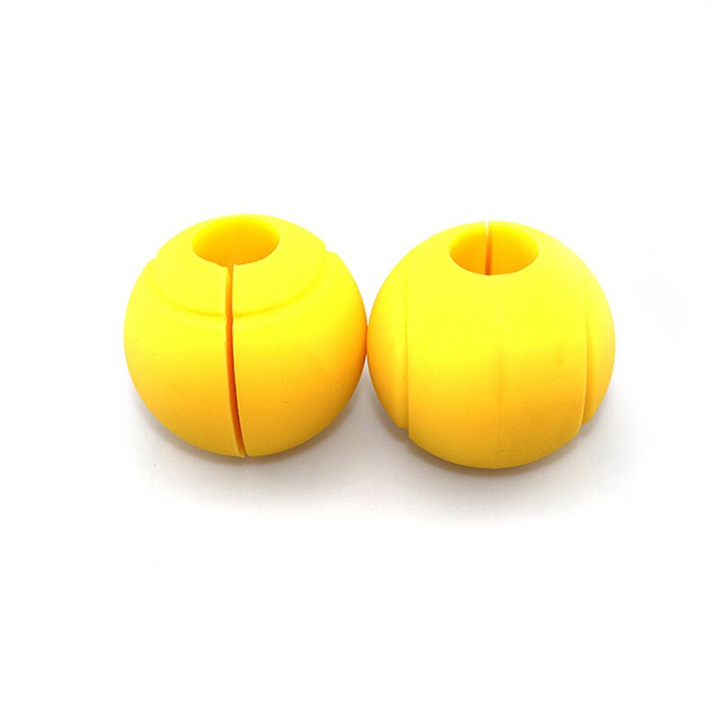 Round Silicone Dumbbell Grips 1pcs yellow