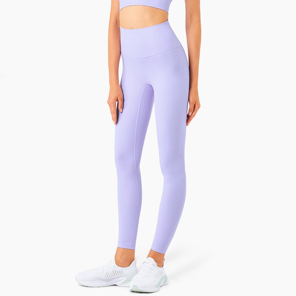 Women Hidden Pockets Gym Leggings Sky Violet