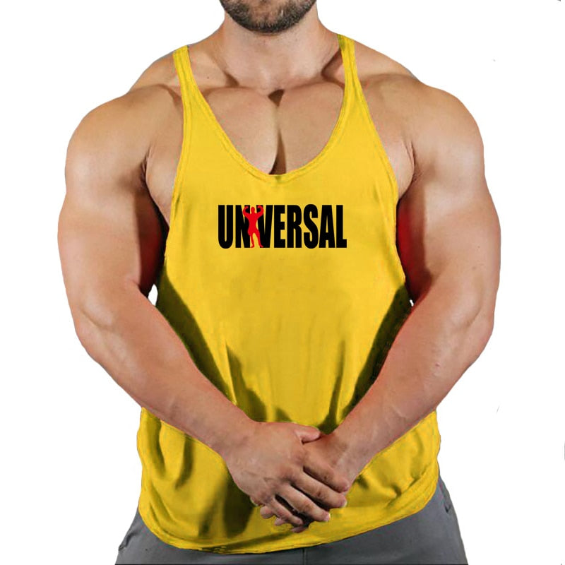 Mens cotton gym tank tops 4