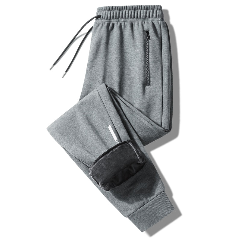 Men's Four Seasons Casual Pants Grey Leggings Thick