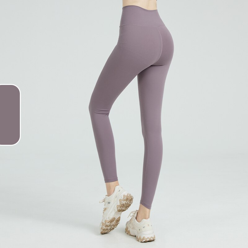 Female Gym Athletic Wear Leggings Pink Purple