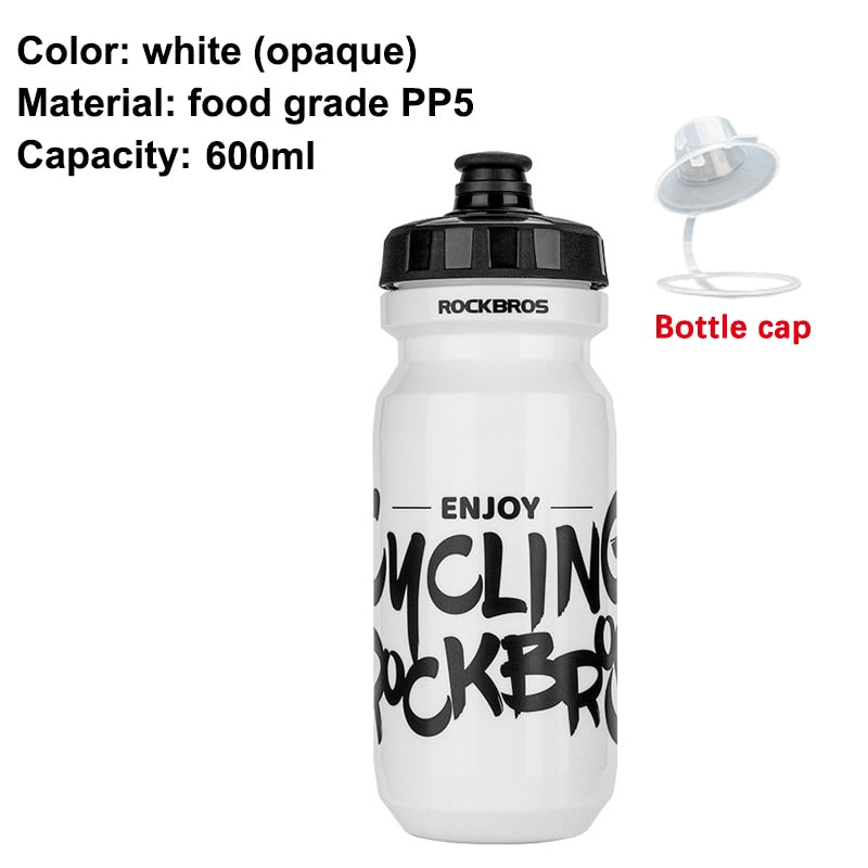 Leak-proof 750ml Bicycle Water Bottle Opaque White