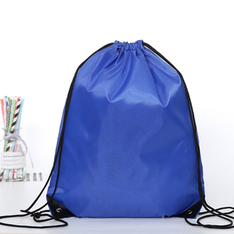 Drawstring Sack Sport Fitness Travel Backpack Dark Blue