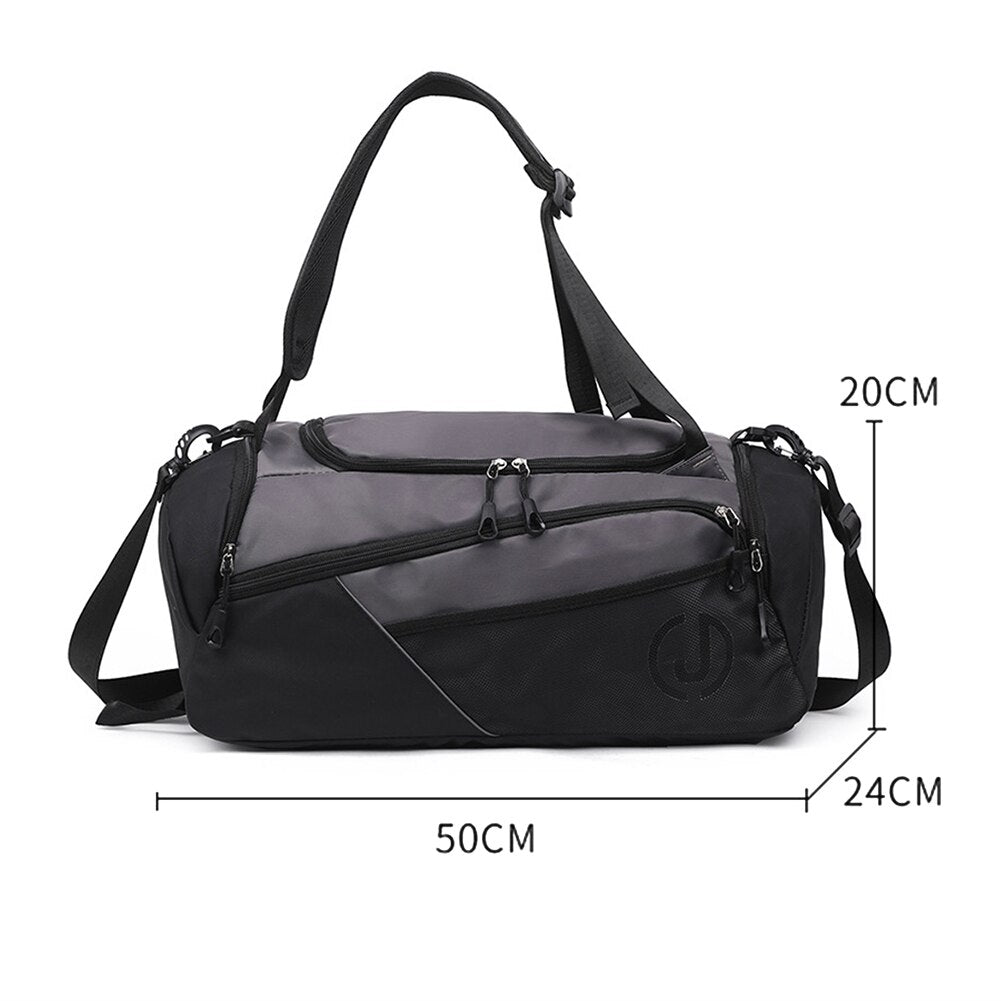 Men Women Large Capacity Fitness Handbags Style A Grey