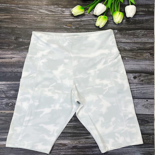 Women Phone Pocket Tie Dye Biker Shorts