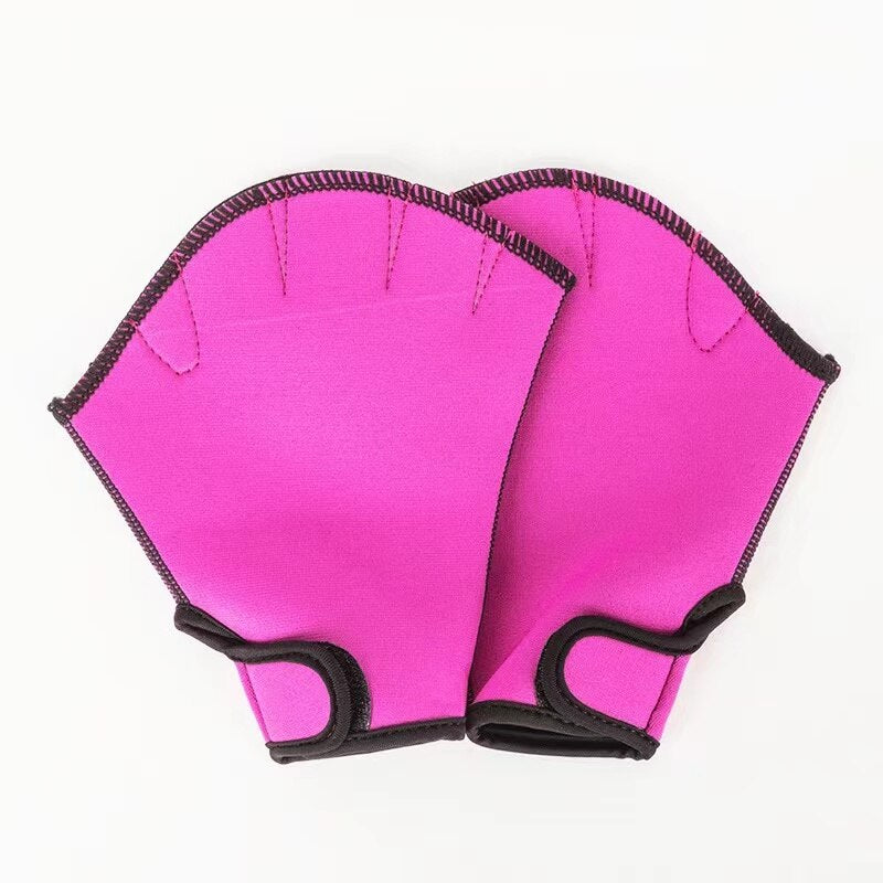 1 Pair Swimming Gloves pink