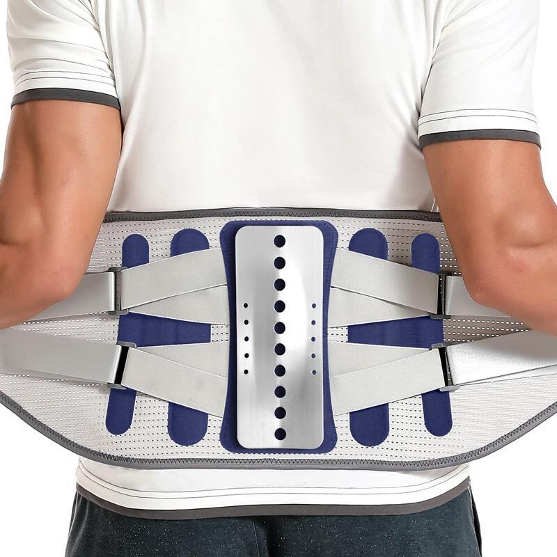 Widen Steel Keel Waist Back Pain Brace Blue