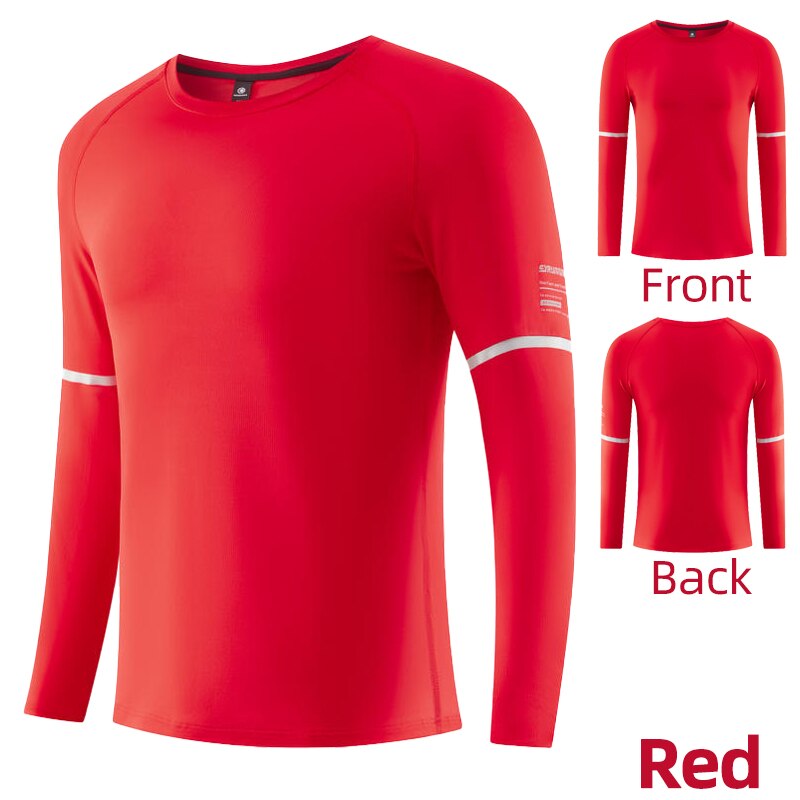Men Tight Gym Compression T-shirt A-Red