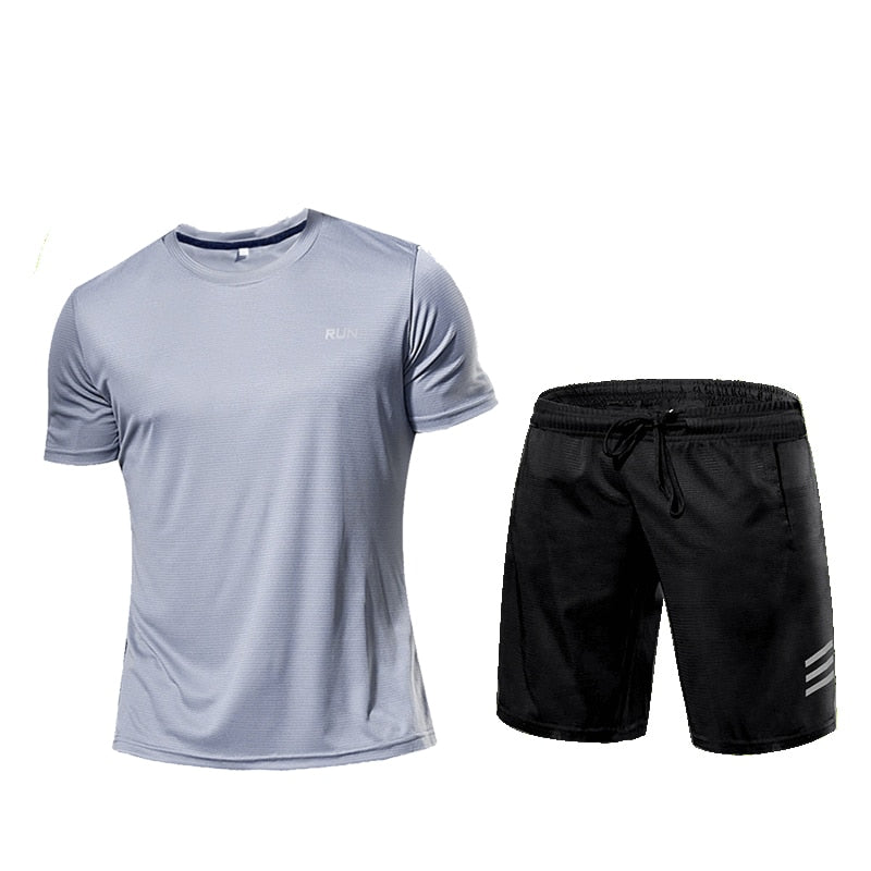 Men Compression Clothing Fitness Gym Set