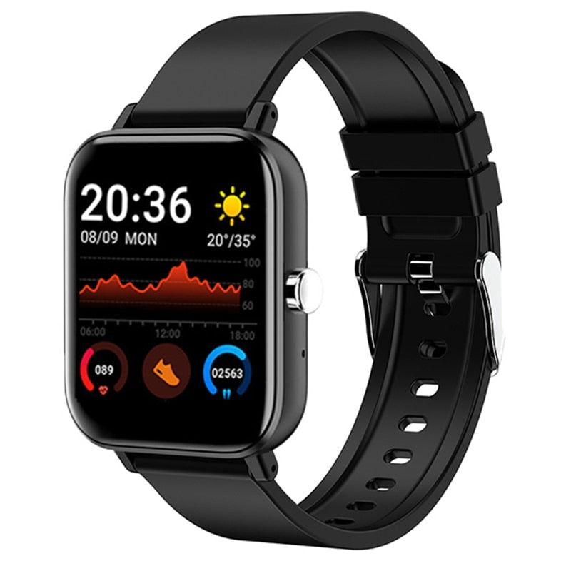 Full Touch Sport Smart Watch Blue silicone strap 1