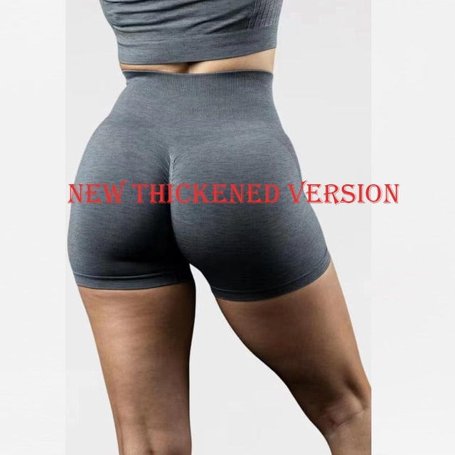 Women High Waist Sport Shorts Charcoal Grey