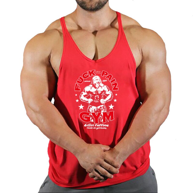 Men Sleeveless Cotton Gym Tank Tops GYM 4