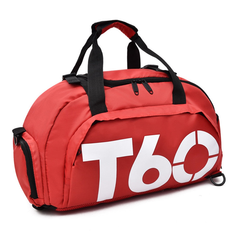 Men Women Fitness Gym Bags Red