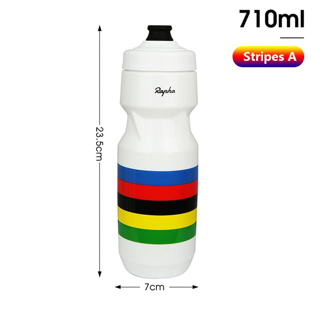 Fitness Running Lock Cup Water Bottle Stripes A 710ml