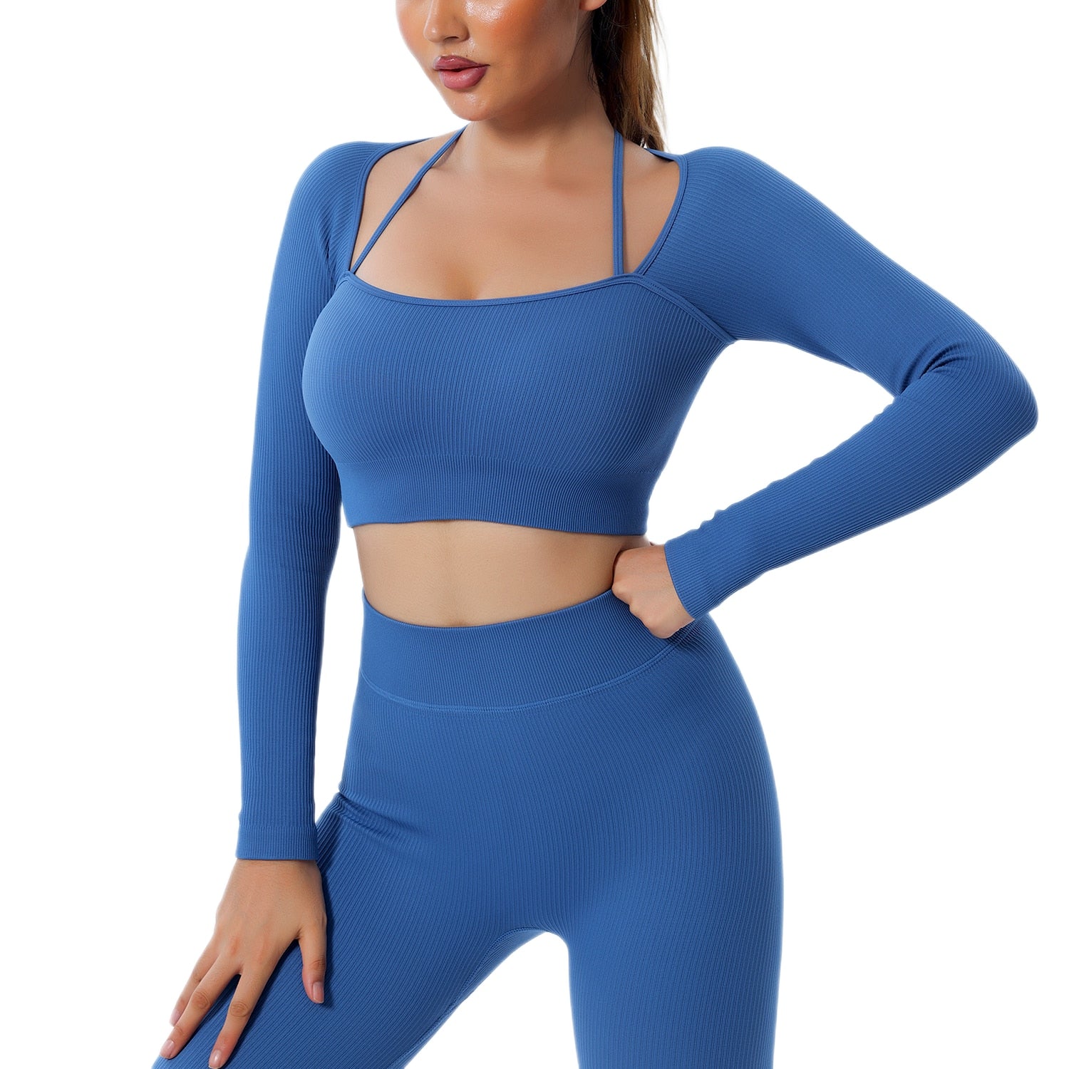 Two Piece Yoga Long Sleeve Tracksuit