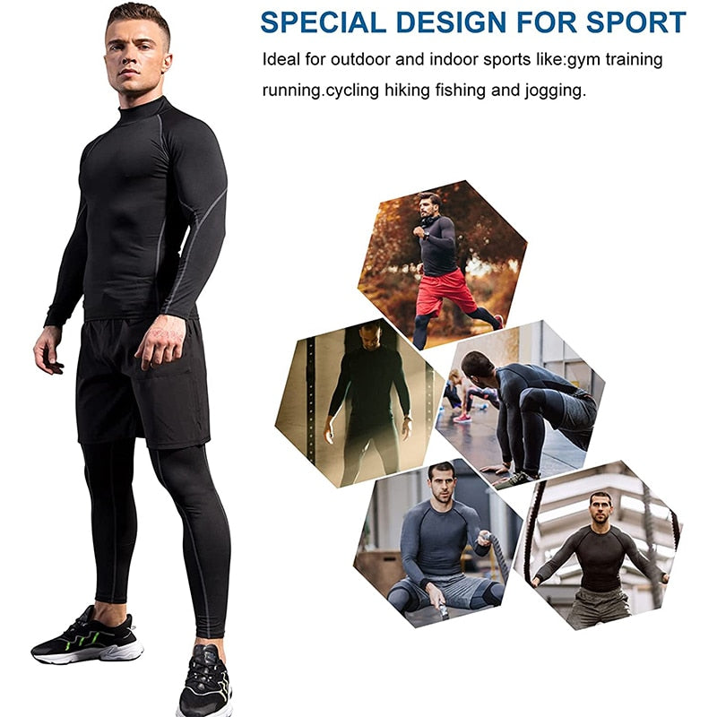 Men Bodybuilding Sports Long Sleeve Shirt