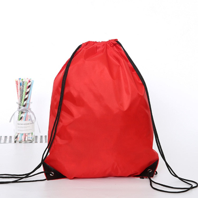 Drawstring Sack Sport Fitness Travel Backpack Red