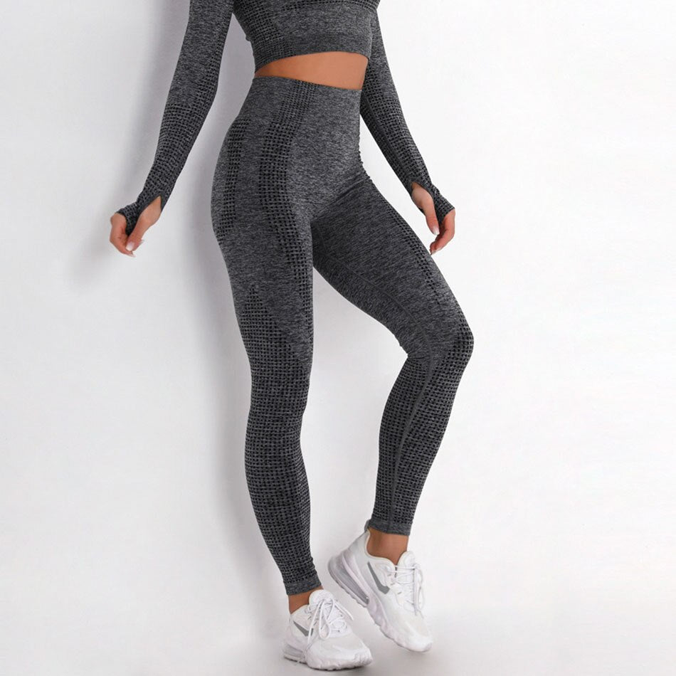 Women High Elastic Push Up Leggings DarkGray