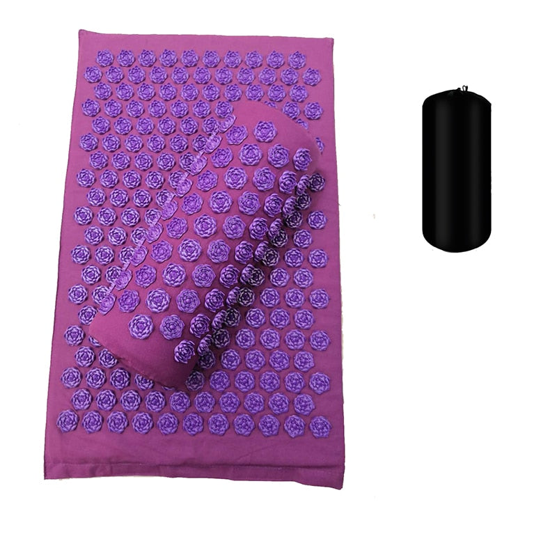 Cushion Shakt Massage Yoga Mat lotus purple set