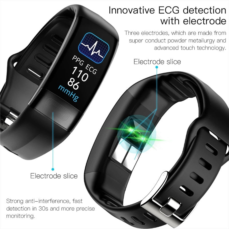 ECG+PPG Smart Wristband Fitness Tracker