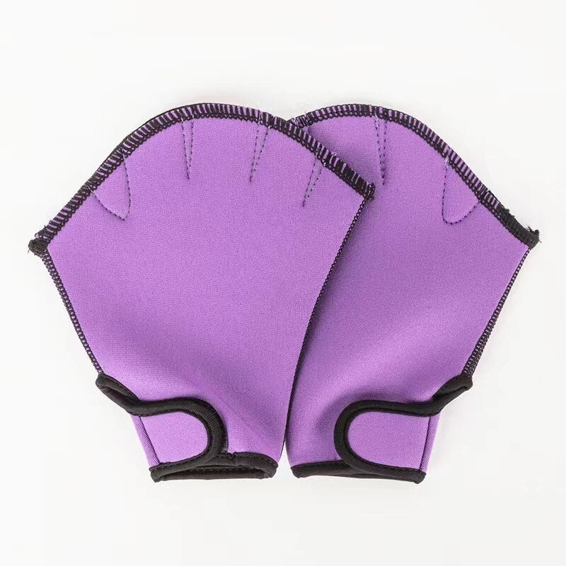1 Pair Swimming Gloves purple