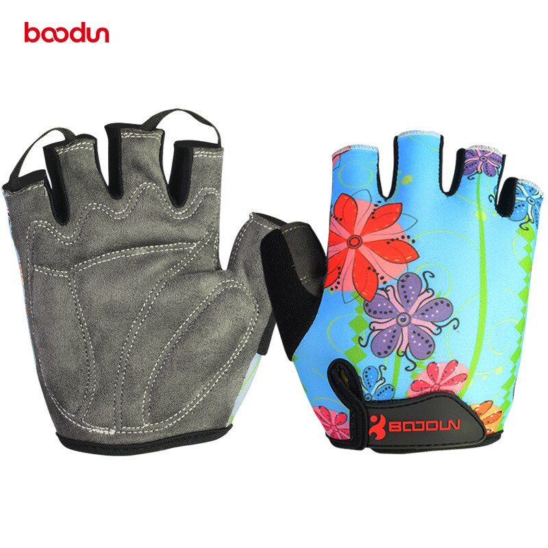 Half Finger Bicycle Gloves Flower