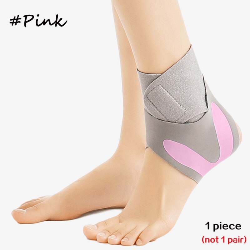 Adjustable Elastic Sports Ankle Brace pink