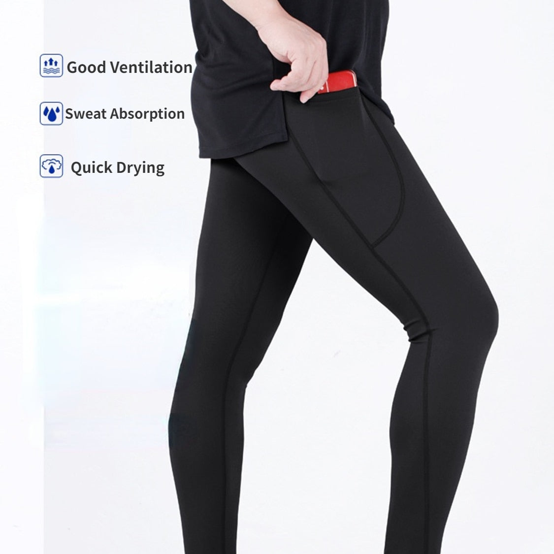 Men's High Waist Fitness Pants