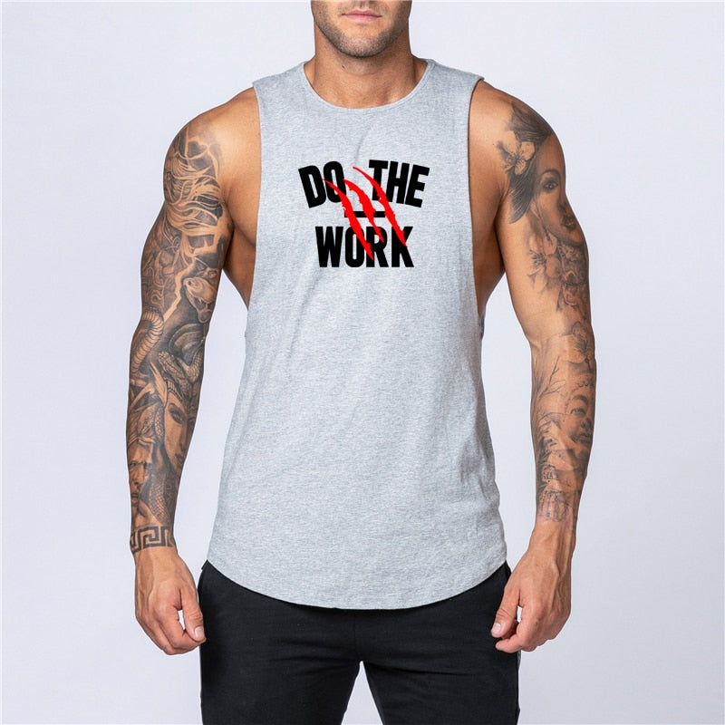 Mens Cotton Workout Gym Tank Top