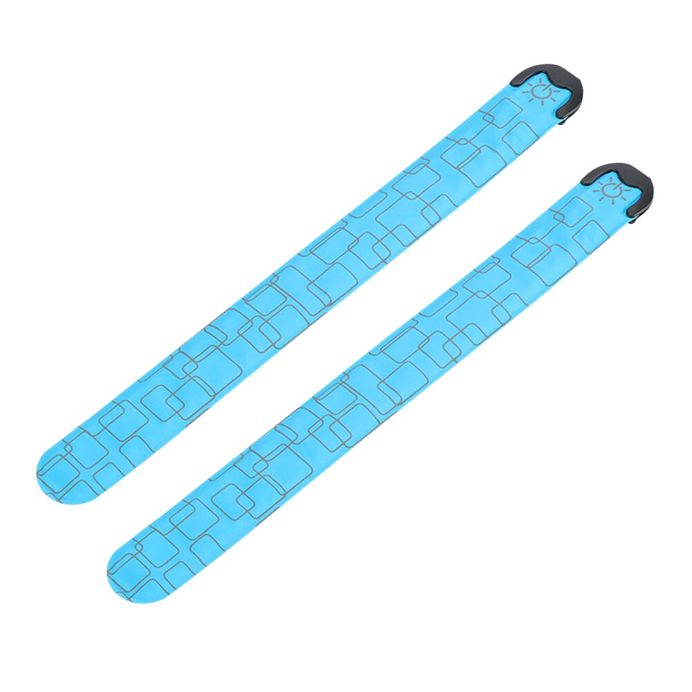 USB Rechargeable Reflective LED Strap 2PCS Blue USB LED