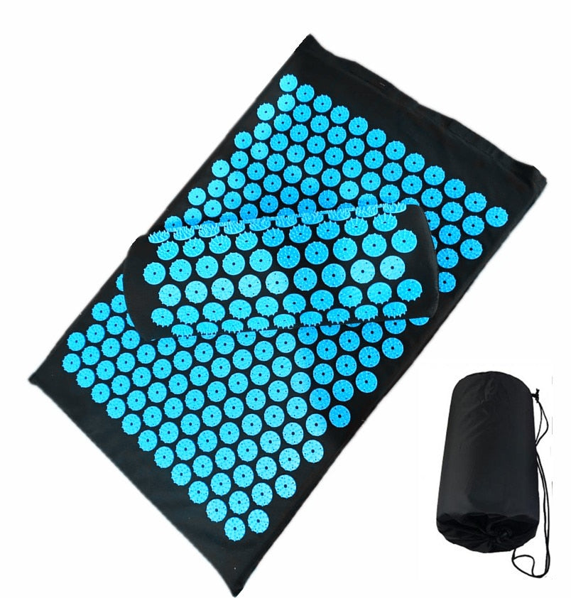 Cushion Shakt Massage Yoga Mat black blue