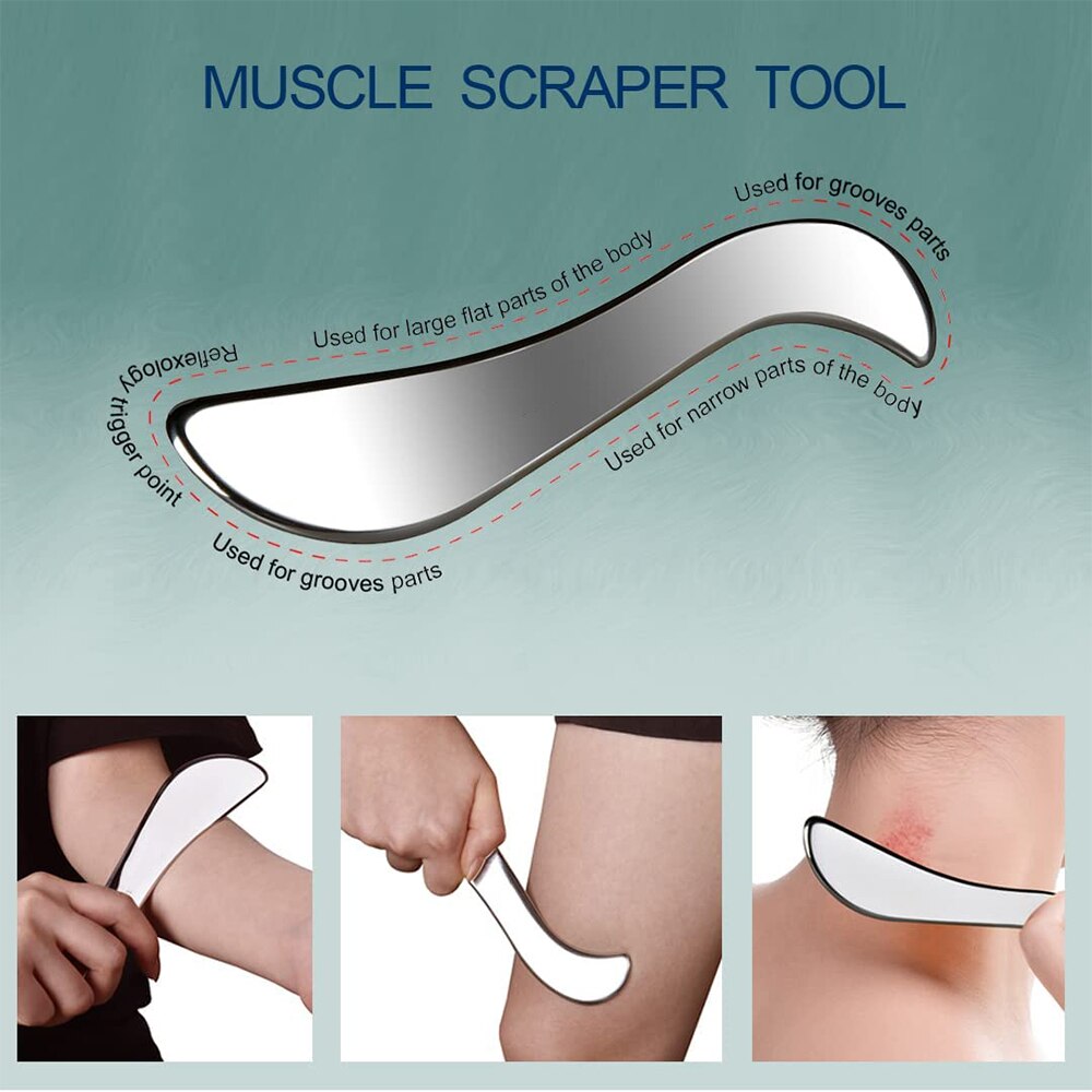 2 In 1 Stainless Steel Muscle Scraper Tools